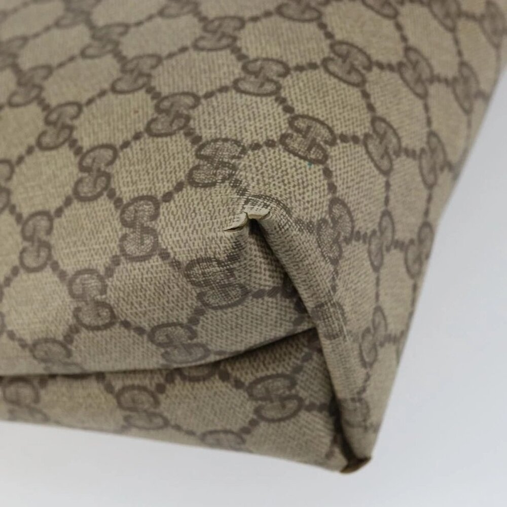 GUCCI GG Supreme Web Sherry Line Tote Bag PVC Beige Red 89 02 003 Auth ep12439 - Picture 13 of 15